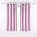 Deconovo Thermal Insulated Window Treatments Blackout Curtains Grommet Top Curtains for Girls Room 52W x 63L Inch Lavender 1 Pair