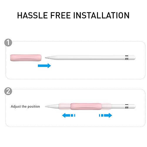 Delidigi Apple Pencil Grip 3 Pack Ergonomic Stylus Grip Silicone Sleeve