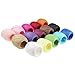 Raffia Paper Ribbon Twine Strings 15 Rolls 15 Colors Set for DIY Craft Gift Box Packing