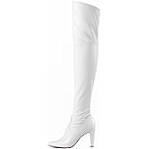 DREAM PAIRS Women's Thigh High Boots Over The Knee Heels Long Sexy Pointed Toe Boots