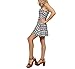 Sleeveless Shift Dress for Women – Casual Black and White Party or Work Dress (Large)