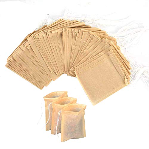Amian Shop Tea Filter Bags,300 Pieces Disposable Tea Bag Paper Tea Infuser with Drawstring Safe Strong Penetration Unbleached Paper for Loose Leaf Tea and Coffee - Thumbnail 7