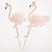 LUOEM Hawaii Flamingo Cake Cupcake Toppers with Toothpick Wedding Birthday Party Cake Decoration Glitter Paper Cake Toppers 6PCS