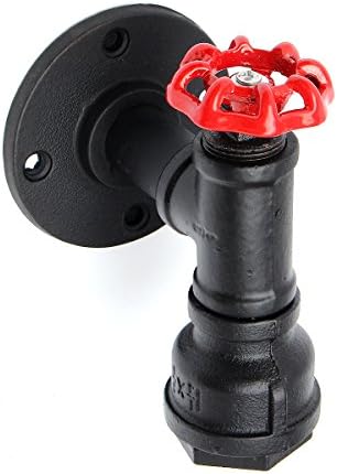 Vintage Wall Sconce Pipe Lamp, HESSION Industrial Rustic Steampunk Wall Lamp Loft Antique Edison Style Decor Lighting Fixture Black