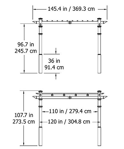 Venetian 10' x 10' Vinyl Pergola