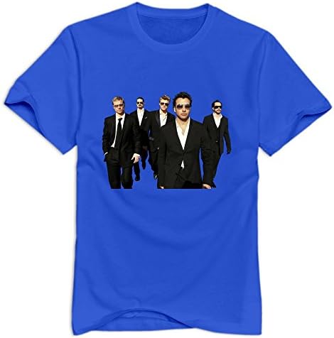 GIYW Men's Backstreet Boys T-Shirt RoyalBlue US Size S,100% Cotton