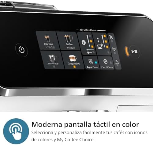 2300 Cafetera Superautomática LatteGo, 4 bebidas, Cromo Blanco
