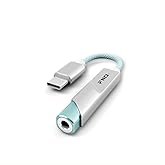 FiiO KA11 USB C to 3.5mm Audio Adapter 32bit/384KHz, USB Type C Dongle HiFi DAC Amplifier for Android/iOS/Windows/Mac (Silver