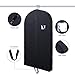 Titan Mall New Breathable 42'' Black Garment Bag Folding Suit Cover with Handles and 4