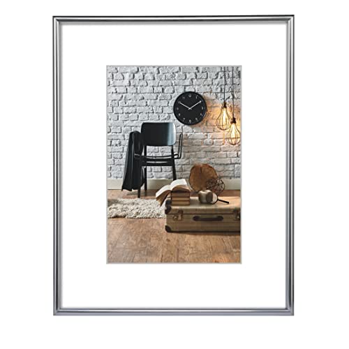 Hama Kunststoffrahmen Sevilla, Silber Matt, Polystyrol, 70 x 100 cm