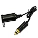 MotoCity Waterproof European Male Din Plug Cigarette Lighter Adapter with Cover