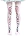 Hugme Womens cute alice in wonderland print lolita thigh-high stockings