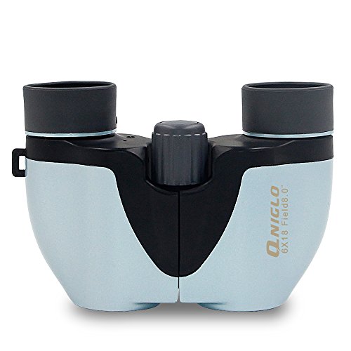 QNIGLO 6X18 Kids Binoculars Toys for 3-12 Year Old Girls Boys Compact Waterproof Binocular for Kids Gifts for Teen Girls Boys Birthday Presents Children Day Gifts(Blue)