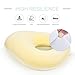 Konnor Memory Foam Travel Neck Pillow with Fight Traveling - Special Comfort Shape Design Removable Case - Comfortable and Firm Support, Perfect for Airplane Traveling - Grey and Beige