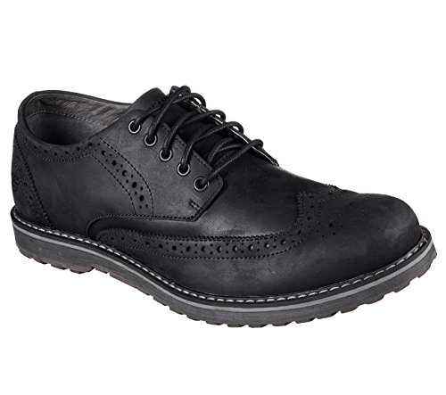 Skechers solent alveno mens wing tip oxfords black 10.5