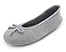 ULTRAIDEAS Women’s Comfort Memory Foam Breathable Knitted Terry Lining Washable Ballerina Slippers Anti-Skid House Indoor Shoes (M /7-8 B(M) US, Gray)