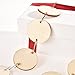 Hicarer Pack of 100 Christmas Wooden Tags with 2 Holes Round Wooden Discs and 100 Pieces S Hook Connectors for Birthday Boards, Chore Boards and Crafts