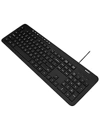 Teclado con cable USB Ma y para PC, ordenador de sobremesa, ordenador portátil, ChromeBook - Teclado ultra delgado de tamaño completo con teclado numérico - Compatible con Windows 10 8 7 Vista XP, etc.