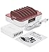 Okra USB Charging Station for Multiple Devices, 6 Port USB Wall Charger Charging Hub with Docking Station Organizer for Phone Tablet iPhone iPad (Rose Gold)