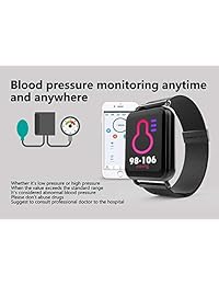 Reloj inteligente, rastreador de actividad con monitor de sueño de presión arterial de frecuencia cardíaca compatible con Android iOS Samsung, resistente al agua con pantalla de color, podómetro de calorías para hombres y mujeres