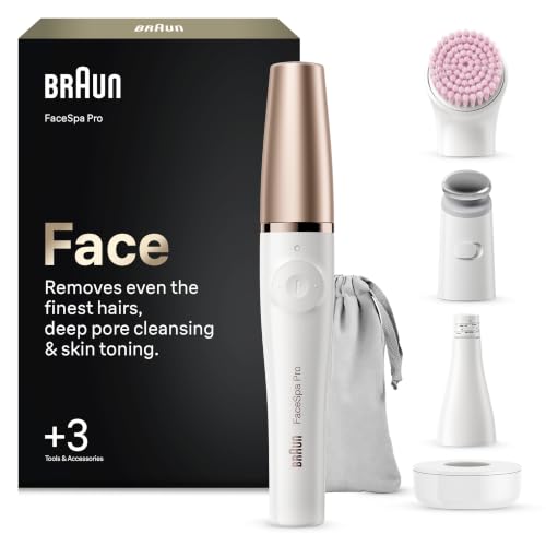 Braun FaceSpa Pro, Facial Epilator, 912, White/Bronze