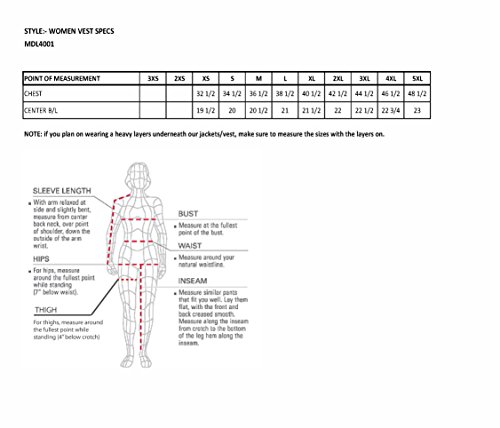 Milwaukee Women's 4 Front Snap Denim Vest (Blue, 4X-Large) (14/12 OZ DEN)