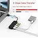 Lenovo 4-Port USB 3.0 Hub, Portable Data Hub Compatible for USB Type A Devices(Black-25)
