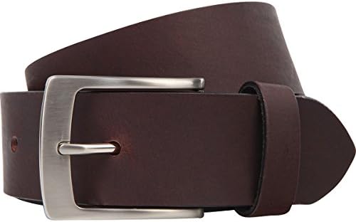 LINDENMANN Mens leather belt/Mens belt, full grain leather belt XXL, 2 Colors, black/dark brown