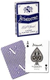 Aristocrat 'V' Casino Playing Cards - Blue Back