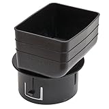Downspout to Drain Pipe Tile Adapter (Black) 3 inch