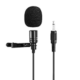 Lavalier Microphone SHIDU Professional Lapel Clip-on Microphone 3.5mm Audio Compatible with All Voice Amplifiers