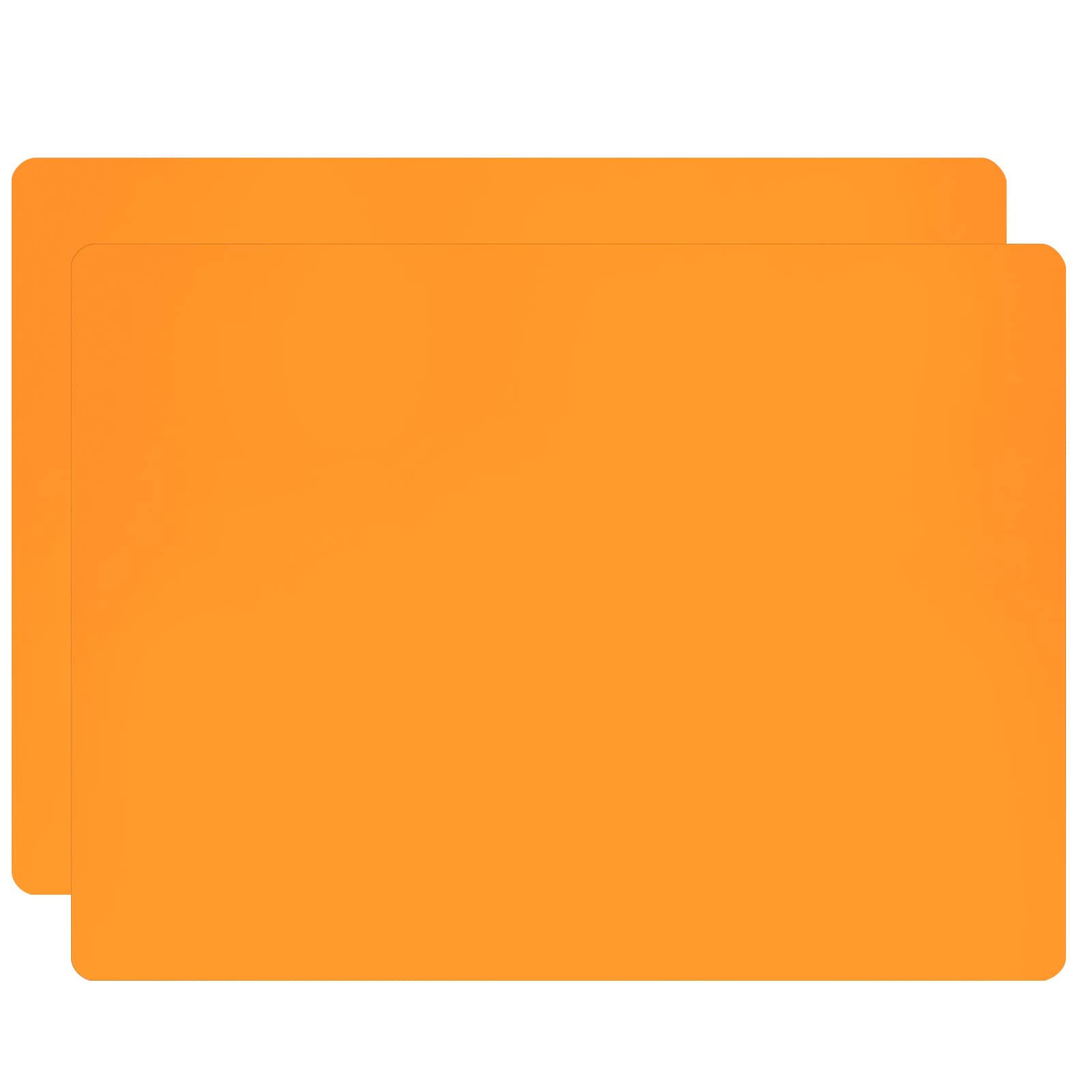Silicone Placemats for Kids,2pcs Table Mat,Non Slip, Heat Resistant,Dishwasher Safe,40 x 30 cm Orange — image 1