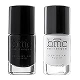 BMC 2pk Nail Stamping Lacquers - Creative Art Polish Collection - Bam! White + Straight Up Black