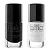 Maniology (formerly bmc) 2pk Nail Stamping Lacquers - Creative Art Polish Collection - Bam! White + Straight Up Black