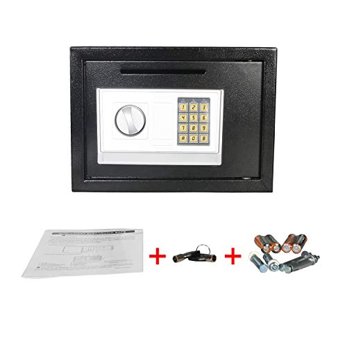 eclife Security Safe Box 0.5 Cubic Feet Electronic Digital Security Safe Box Black Keypad Lock Home Office Hotel Mini Cabinet Storage,Solid Steel Construction HM-F01 - Thumbnail 5