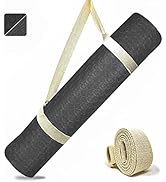 Strauss Anti Skid TPE Yoga Mat with Carry Strap, 4mm, (Black)