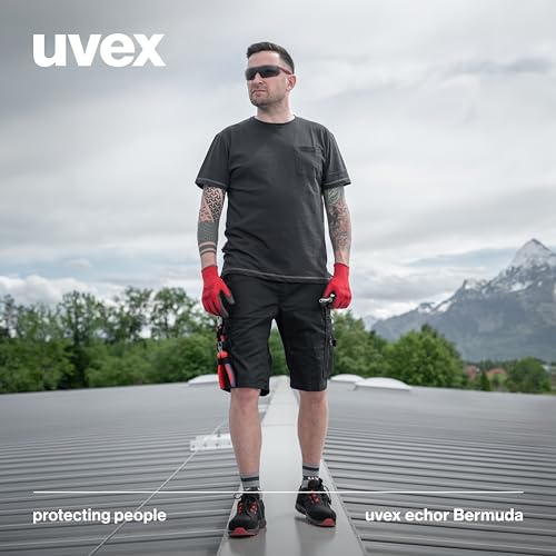 Uvex echor Work Shorts - Short Premium Work Trousers - Men's Cargo Trousers - Stretch Waistband, Lightweight, Elastic & Lots of Storage Space