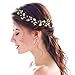 Artio Wedding Hair Vine Accessory Bridal Headpiece for Bride and Bridesmaids (Gold)