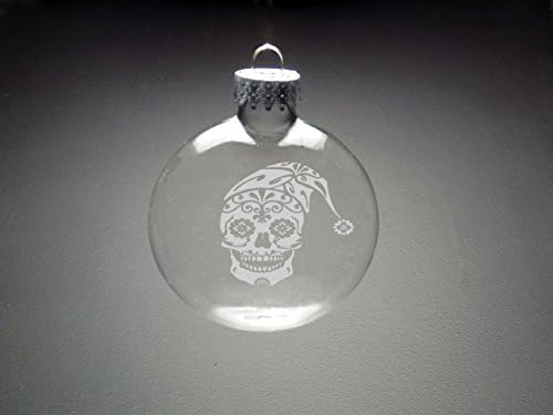 Santa Sugar Skull Christmas Ornaments