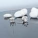 Stud Earrings New Fashion 925 Sterling Silver Crown Shaped Austrian Crystal Stud Earrings for Both Men and Women Gift
