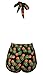 Cocoship Black & Pineapple Print Retro One Piece Backless Bather Swimsuit Pin Up Swimwear Maillot XXXL(FBA)
