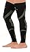 Mojo - Compression Socks Footless for Women and Men 20-30mmHg - Leg Compression Support Sleeve for Post Surgery Recovery, Swelling, Lymphedema - Black/Green, Small - A609