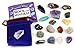 Dancing Bear Rock and Mineral Geology Education Collection - 18 Pcs of Gem Stones w Identification Book. Box and 2 Velvet Pouches Included! Geology Gem Kit for Kids primary