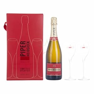 Piper-Heidsieck Champagne CUVÉE BRUT in Geschenkbox mit 2 Gläsern 12,00% 0,75 lt.
