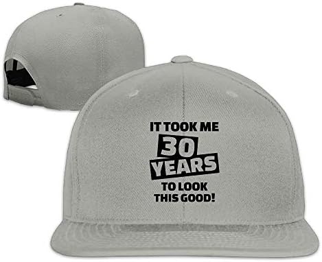 ghkfgkfgk Unisex 30th Birthday Word Design Cotton Snapback Hip Hop Flat Tongue Hats Adjustable Baseball Caps Hat