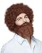 Spirit Halloween Bob Ross Wig and Beard | Officially Licensed Brown