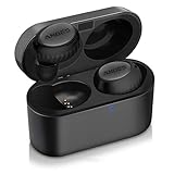 Wireless Earbuds, Anbes Bluetooth 5.0 True Wireless Earbuds 16H Playtime Deep Bass Stereo Sound Wireless Headphones, in-Ear Headset Anti-Slid Design with Built-in Microphone Hands-Free Calls