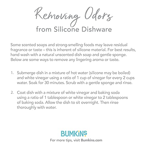 Bumkins Silicone Grip Dish, Suction Plate, Divided Plate, Baby Toddler