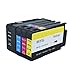 BABU 4pack Compatible Ink Cartridges Replacement For 950 951XL Work For Officejet PRO 8600 8610 8620 8630 8100 8640 8660 8615 8625 251dw 276dw Printer