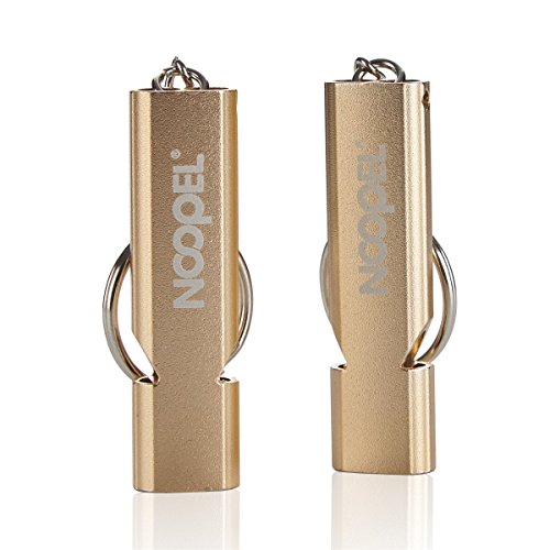 Noopel Emergency Survival Whistle Double Tubes Safety Whistle 2 Pack